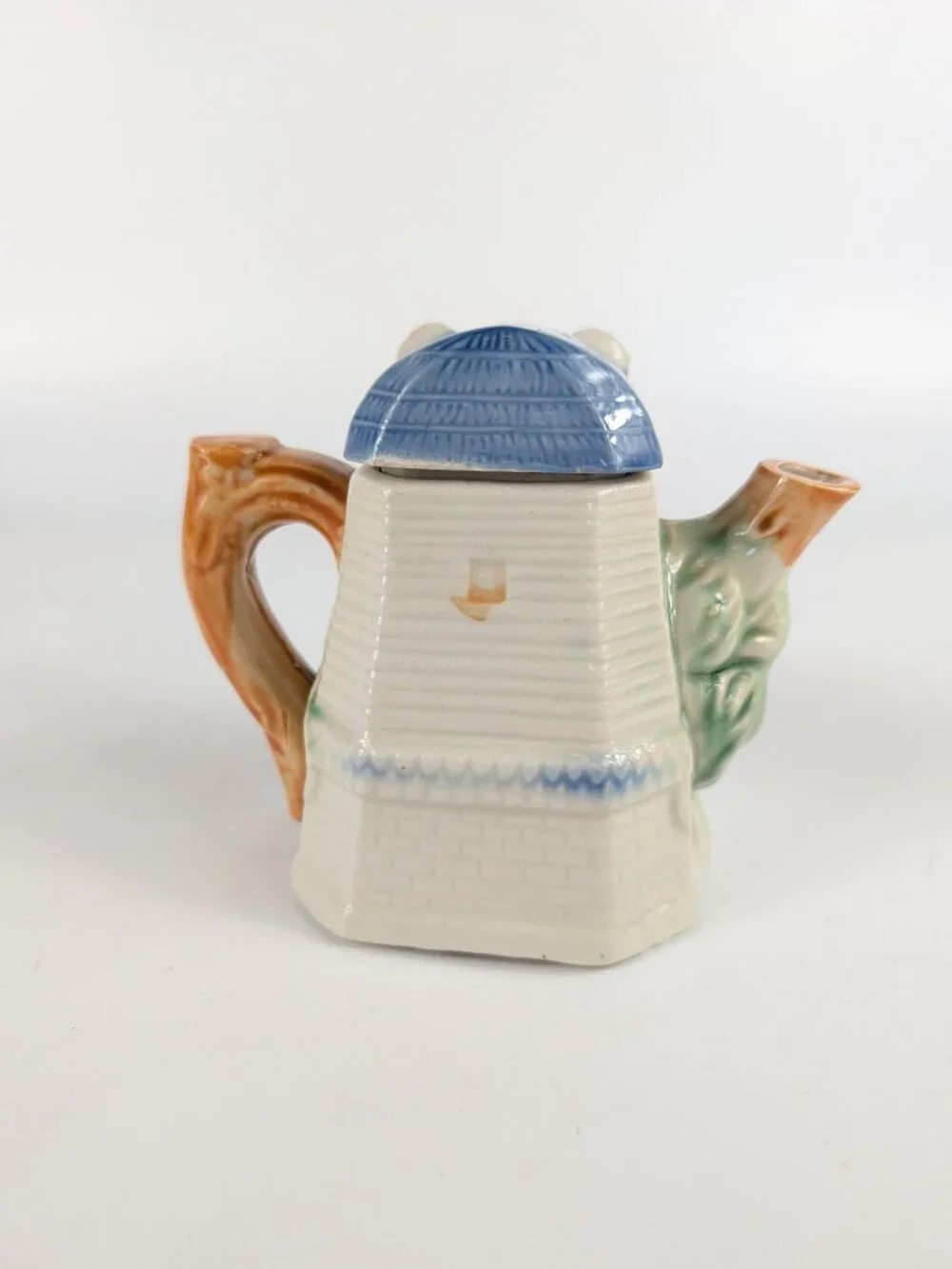 Vintage Cottageware Dutch Windmill Ceramic Teapot Made in Japan